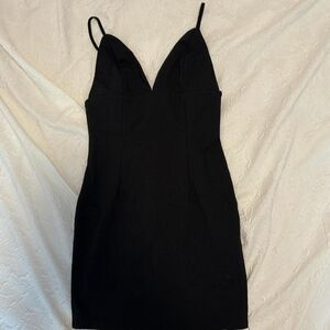 Forever 21 Black Spaghetti-Strap Mini Dress
